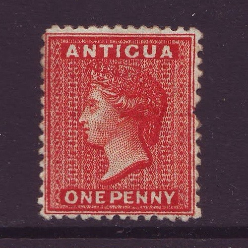 Antigua 1872 1d lake - antigua, sg13