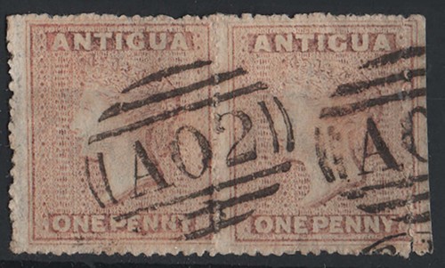 Antigua 1863 dull rose - 1d, wmk