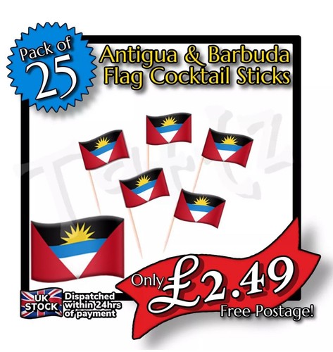 25x antigua barbuda flag - 25x,