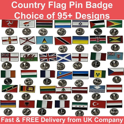 Country pin badge - country, flag
