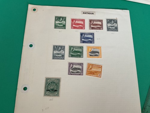 Antigua stamps folded page - antigua,
