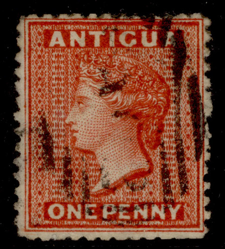 Antigua sg14 1d scarlet - 1d,